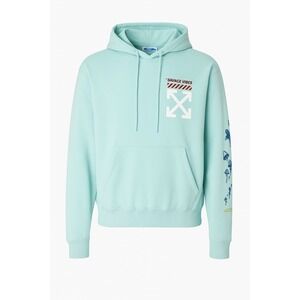 FRESH LAUNDRY‎ XL SAVAGE VIBES MEN MEDIUM SWEATSHIRT HOODIE COTTON PULLOVER TEAL